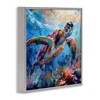 Stupell Industries Rainbow Sea Turtle & Bubbles Framed Giclee Art, Gray, 17" x 17" - 2 of 4