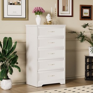 Clio 5-Tier Bedroom Chest of Drawers, Dresser with Clothes Organizer for Living Room, Bedroom, Hallway - The Pop Home - 1 of 4