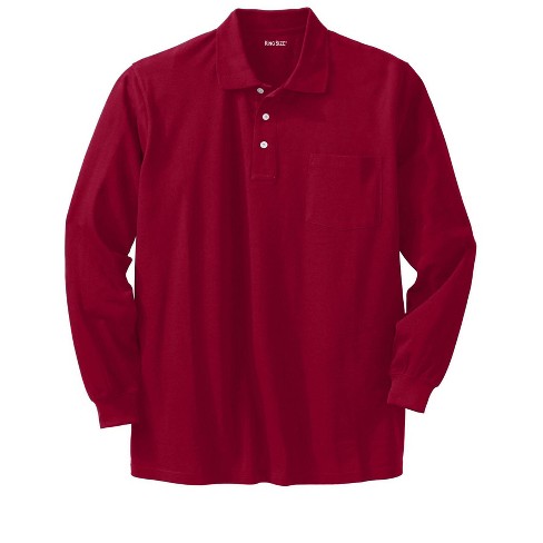 Kingsize Men's Big & Tall Waffle-knit Thermal Waffle Henley Tee - Tall - L,  Rich Burgundy Red Long Underwear Top : Target