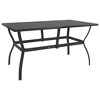 vidaXL Outdoor Dining Table Patio Table Porch Deck Garden Furniture Steel - 2 of 4