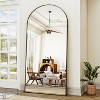 Beautyolove Full Length Mirror 57" x 20" Arched Floor Mirror Wall or Hanging Mounted Mirrors Full Body Mirrors, Black - 2 of 4