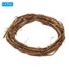 Unique Bargains Metal Door Window Decorations Hoop Round Rattan Wreaths 4 Pcs - 3 of 4