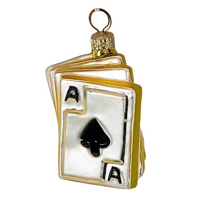 Christopher Radko Company 3.0 Inch Royal Flush Cards Casino Gamble Tree Ornaments
