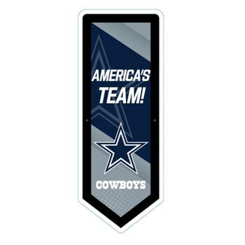 Evergreen Ultra-Thin Glazelight LED Wall Decor, Pennant, Dallas Cowboys- 9 x 23 Inches Made In USA