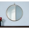 HomeRoots 28" Gold Round Iron Framed Accent Mirror - 2 of 4