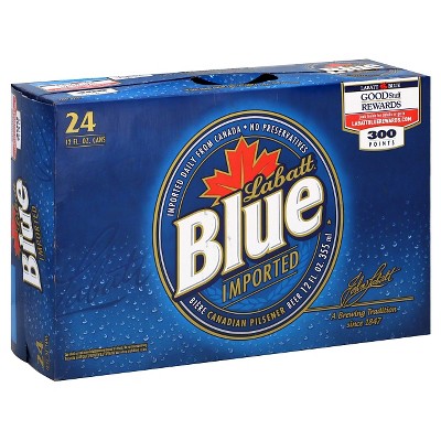 Labatt Blue Canadian Pilsner Beer - 24pk/12 Fl Oz Cans : Target