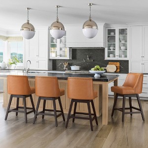Arceso 26" Swivel Bar Stools with Back  for Home Kitchen Island - 1 of 4