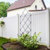 Achla Designs 95" Traditional Freestanding Lattice Iron Garden Trellis Graphite Powder Coat Finish - 3 of 4