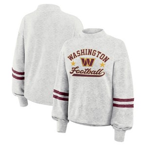 NFL Washington Commanders Women's Oatmeal Heather Crew Neck - 1 of 4