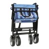 VisioGear Colorful Collapsible Foldable Wagon Cart, Beach Wagon, Utility Wagon Grocery for Cart Camping Shopping, Blue Vertical, 25.98"*17.32"*37.4" - 4 of 4