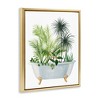 Stupell Industries Mixed Plant Leaves Antique Bathroom Tub Floating Frame Canvas Art, Gold, 25" x 31" - 2 of 4
