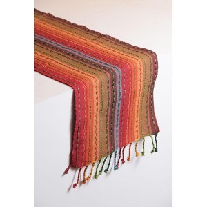 Lintex Linens Phoenix Stripe Dobby 100% Cotton Table Runner 72" – Soft, Textured, Durable Fabric, Adds Classic Style to Dining Tables - 1 of 2