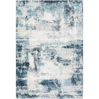 Lavadora Traditional Machine Washable Watercolor Rug Blue/Beige - Artistic Weavers
