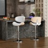 Gikpal Barstools, Adjustable Bentwood Barstools, Modern PU Leather Upholstered Bar Chair with Back and Footrest, for Bar, Dining Room - 4 of 4