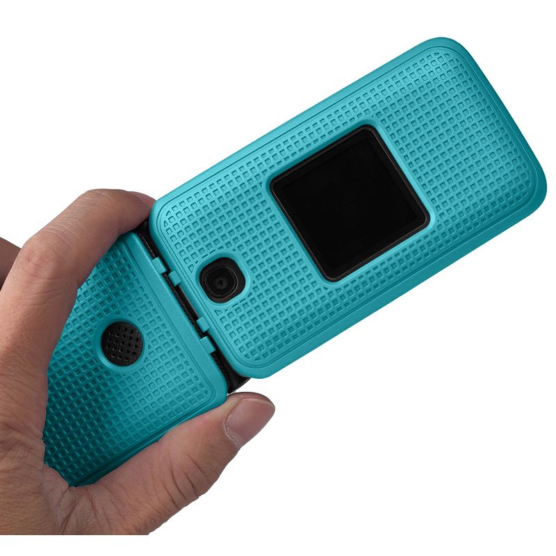 Nakedcellphone Case for Alcatel Go Flip V Flip Phone (2019) - Hard Shell Cover with Grid Texture, 3 of 9
