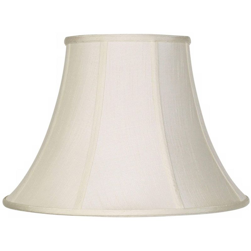 Imperial Shade Creme Large Bell Lamp Shade 9" Top x 18" Bottom x 13" Slant x 12.5" High (Spider) Replacement with Harp and Finial, 1 of 9