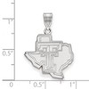 Black Bow Jewelry 10k White Gold Texas Tech Red Raiders NCAA Large Pendant - 2 of 3