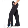 Women's The Chute Tie Waist Slit Pants Black Black - SERRA - 3 of 3