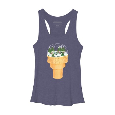 Women's Design By Humans Sno-Cone By BullShirtCo Racerback Tank Top