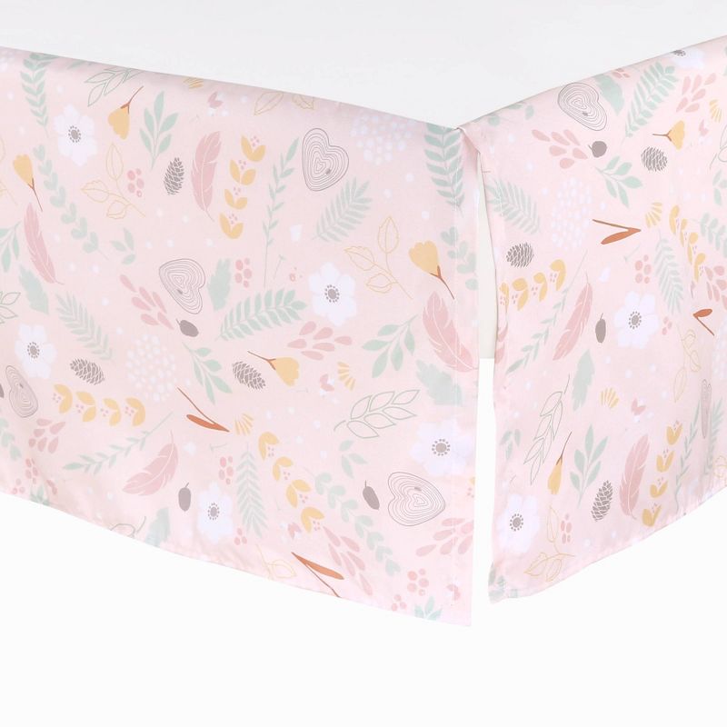The Peanutshell Meadow Baby Crib Bedding Set - Pink Floral - 3pc, 5 of 6
