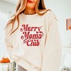 Merry Mom's Club Distressed - Women's Lightweight Garment Dyed Sweatshirt - 3 of 4