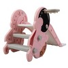 INFURNIC Baby Activity Gyms Toddler Slide Indoor Playset with Basketball Hoop Fun Climbing and Sliding Toy, Pink White, 44.9"*25.6"*21.9" - 3 of 4