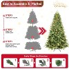 YOOCOZZ Pre-Lit Christmas Tree with 200 UL Warm White Lights, Classic Green Tree with PE+PVC Tips, Sturdy Metal Stand - 3 of 4