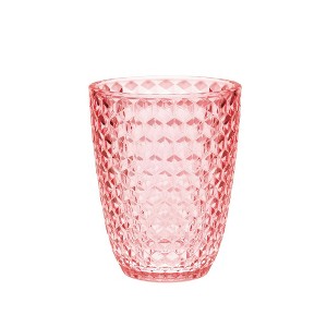 Diamond Cut Acrylic Glasses Drinking Set of 4 (12oz), Plastic Drinking Glasses, BPA Free Cocktail Glasses, Drinkware Set, Drinking Water Glasses - 1 of 4