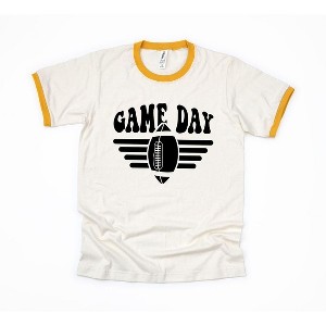 Simply Sage Market Women's Football Game Day Stripes Short Sleeve Ringer Tee - 1 of 3