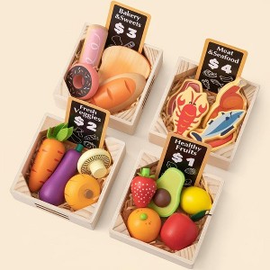 Tiny Land® Play Kitchen Accessories – Wooden Play Food for Play Kitchen: Pretend Cooking Set for Kids - 1 of 4
