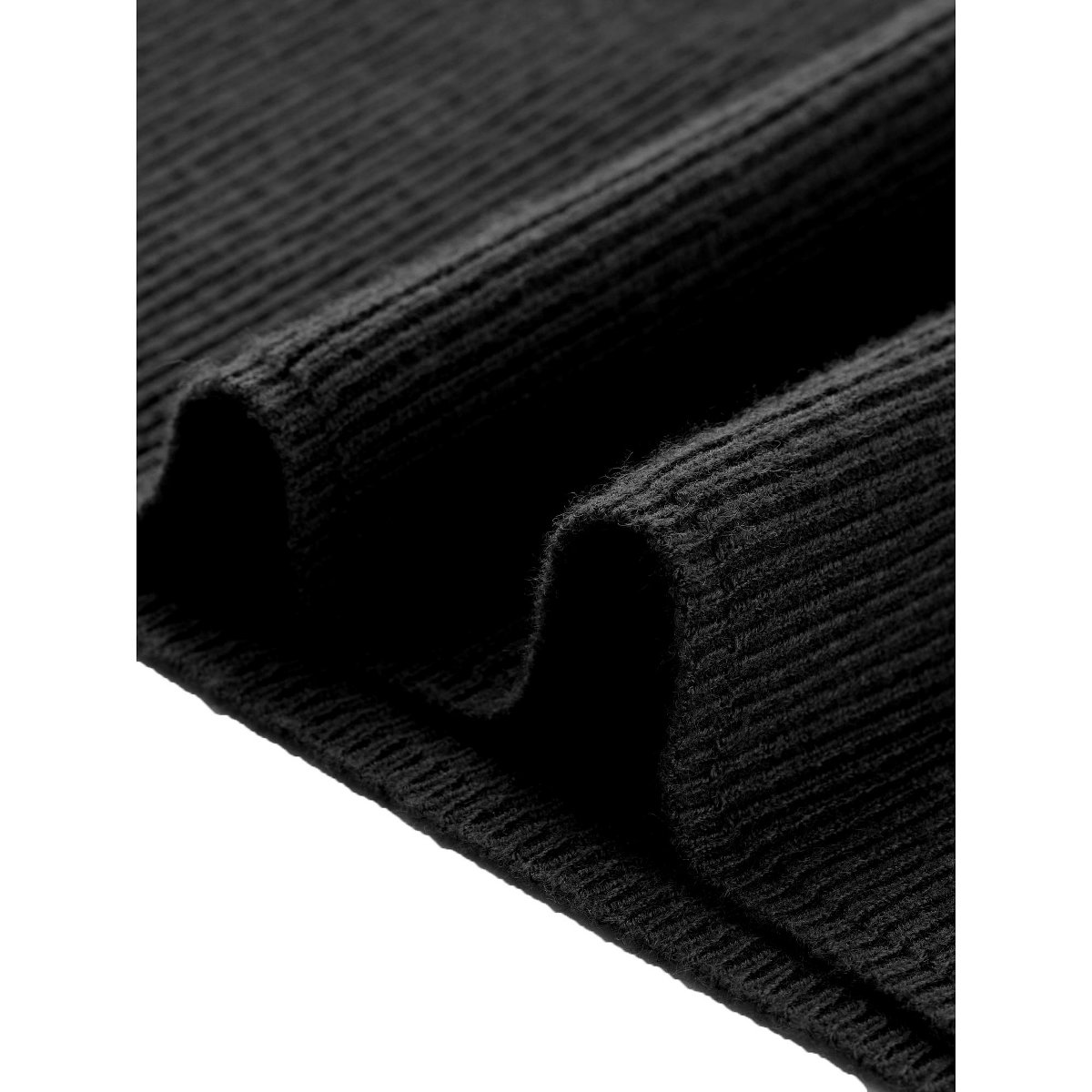 Женские платья INSPIRE CHIC Women's V Neck Long Sleeve Ribbed Knit Midi Sweater Dresses Small Black — фото 5