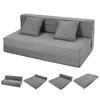 Folding Sofa Mattress, Convertible Queen Size Memory Foam Sofa Bed with Pillow, Foldable Sleeper Chair Futon Floor Couch Guest Bed - 4 of 4
