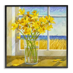 Stupell Industries Daffodils in Seaside Window, 17" x 17" - 1 of 4