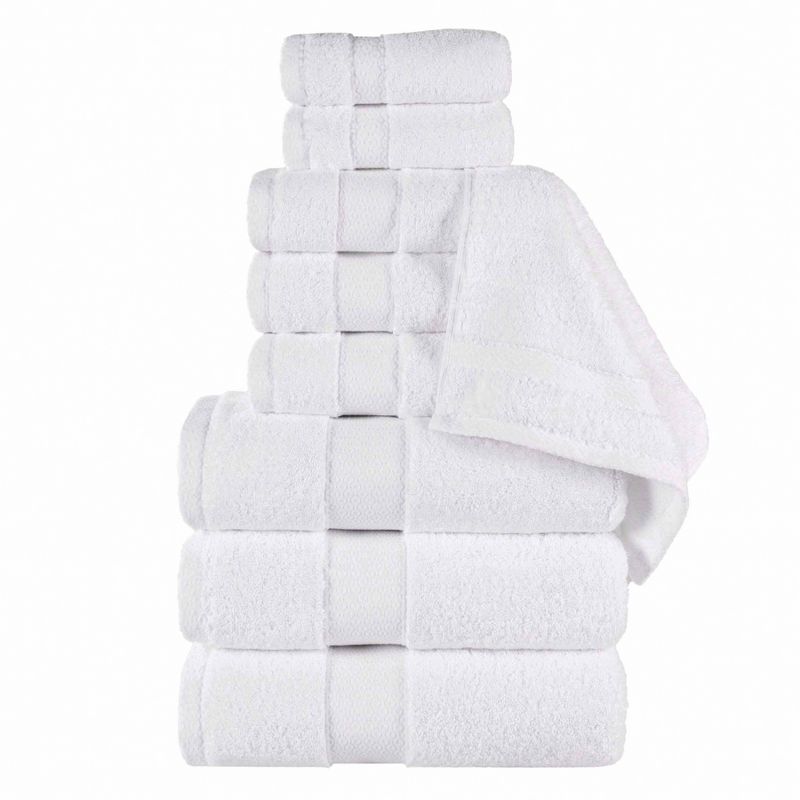 Cotton Heavyweight Ultra-Plush Luxury 9 Piece Towel Set by Blue Nile Mills, 1 of 9