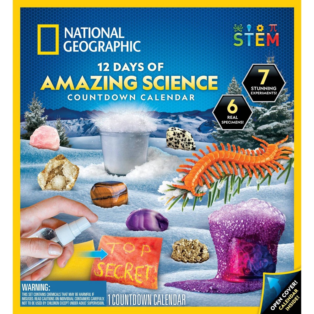 Photos - Educational Toy National Geographic 12 Days of Science: Geology & Science Kit for Grades 2-11 with Activity Guide 