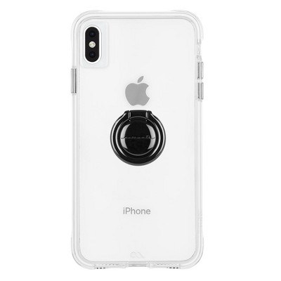 Case-Mate iPhone Xs Max Tough Clear + Black Ring Bundle