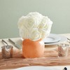 Bright Creations 60-Pack 3-Inch Artificial Rose Flowers Heads with Stems, Fake Flower Heads, Cream - 2 of 4