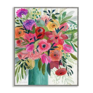 Stupell Industries Bold Red & Pink Mixed Bouquet Framed Giclee Art - 1 of 4