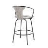LumiSource 25" Waco Industrial Counter Height Barstool Black/Gray: Metal Frame, Swivel Seat, Fixed Height - 3 of 4