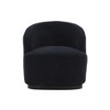 Reese Black Velvet Swivel Chair - 3 of 4