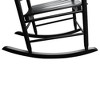 Lyngins Outdoor Rocking Chair with Curved Legs,Glider Rocking Chair with Armrest,Wood Accent Chair for Living Room,Garden - 3 of 4