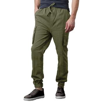 Galaxy By Harvic Men's Slim Fit Cotton Stretch Twill Cargo Joggers