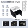 ChicFurnit Bathroom Vanities 24 Inch Wall Mounted Vanity with Resin Sink and Left Storage Basin for Bathroom, Black, 23.6"*18.1"*22.4" - 4 of 4