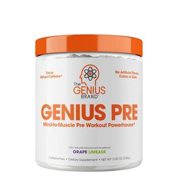 Genius Pre Nootropic Caffeine Free Pre Workout (Grape Limeade) - The Genius Brand