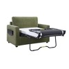 YOOCOZZ 47.2" Twin Size Sleeper Sofa with a Foldable Mattress,a Side Storage Pocket, a Foldable Side Table and Two USB Ports - 3 of 4