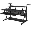 NicBex Home Office Desks Morden Desk with Storage Music Desk with Shelves, Keyboard Tray and Earphone Rack for Music Room - 2 of 4