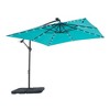 Sonkuki 8.2 x 8.2 Ft. LED Patio Offset Umbrella With Base for Garden, Backyard and Poolside - 2 of 4