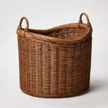 Round Vintage French Tall Wicker Basket - Threshold™ designed with Studio McGee