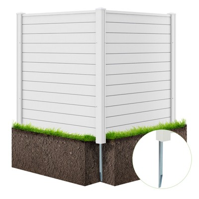 Tangkula air conditioner fences  outdoor privacy fences  outside privacy screens trash can enclosures  pool equipment enclosures PVC privacy fences with metal ground stakes