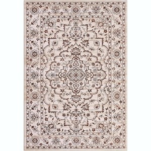 Vintage Medallion Washable Area Rug - Non-Slip Low-Profile Indoor Carpet for Living Room, Bedroom & Dining Room - 1 of 4